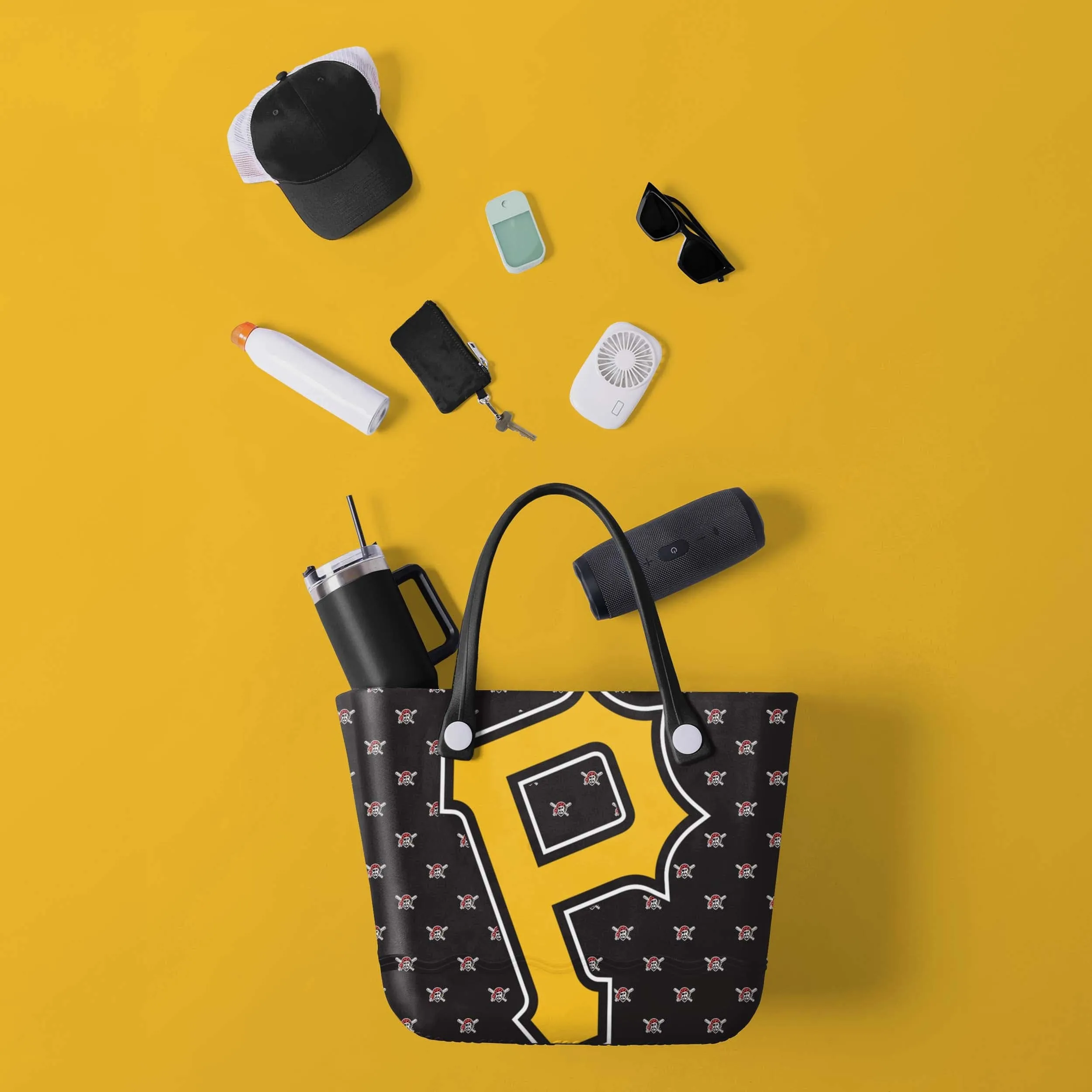 Pittsburgh Pirates Big Logo Mini Print Tailgate Tote Bag
