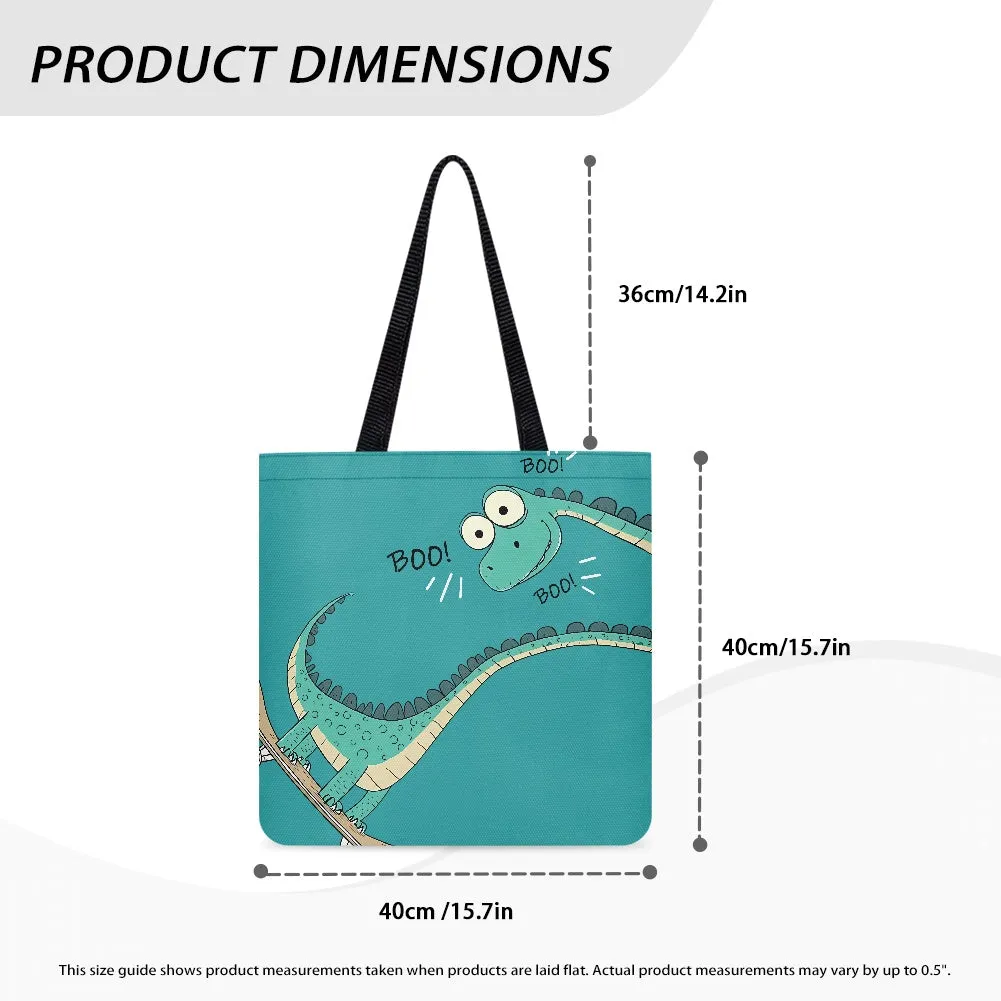 Playful Dinosaur Boo Cloth Tote Bag