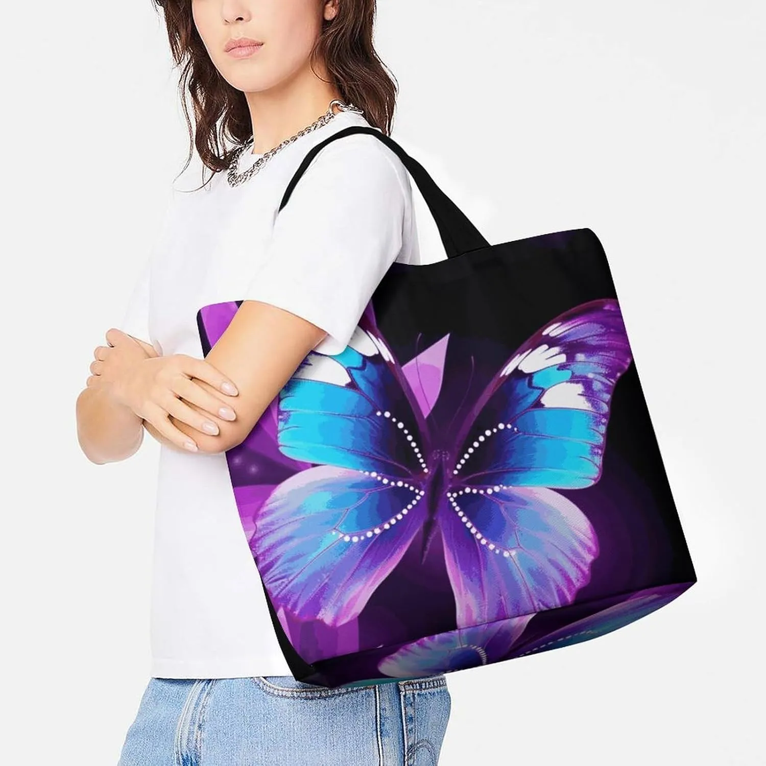 Poker Tournament Tote Bag for Women Reusable Grocery Shoulder Bags Shopping Bag for Travel, Groceries