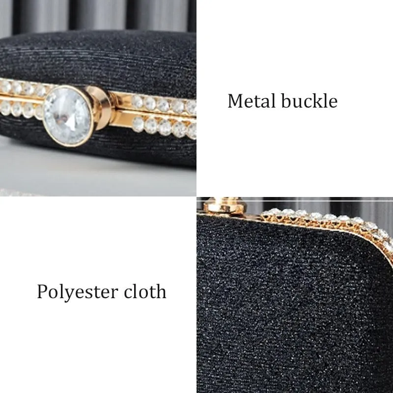 Polyester Cloth Inlay RhinestonesEvening Bag Women's Versatile Clutch Purses