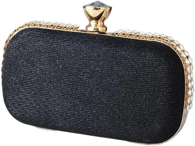 Polyester Cloth Inlay RhinestonesEvening Bag Women's Versatile Clutch Purses