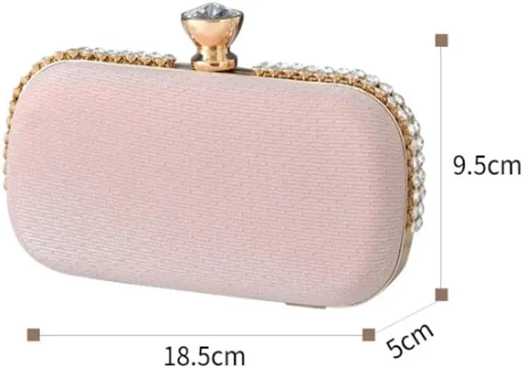 Polyester Cloth Inlay RhinestonesEvening Bag Women's Versatile Clutch Purses