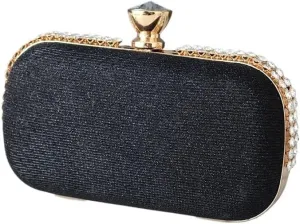 Polyester Cloth Inlay RhinestonesEvening Bag Women's Versatile Clutch Purses