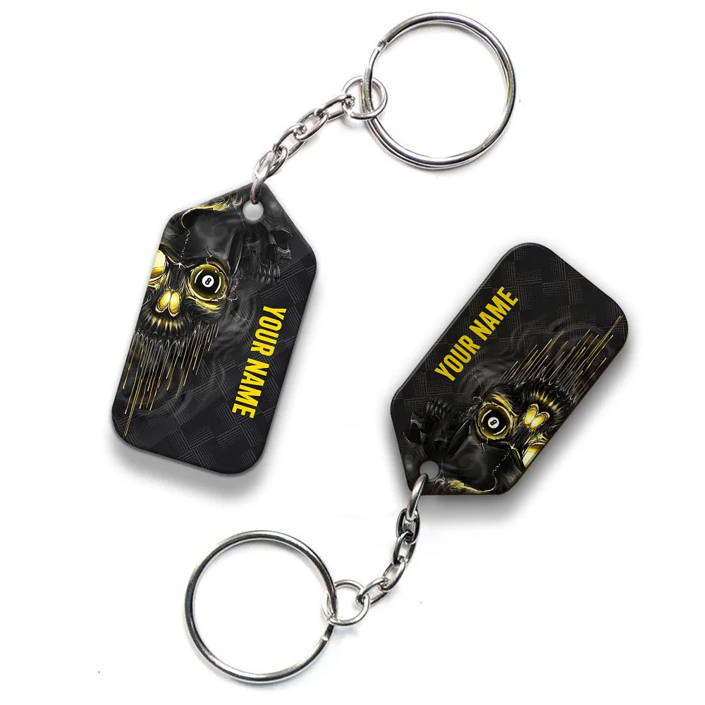 Pool Shut Up And Shoot Personalized Name 3D Keychain Gift For Billiard Players