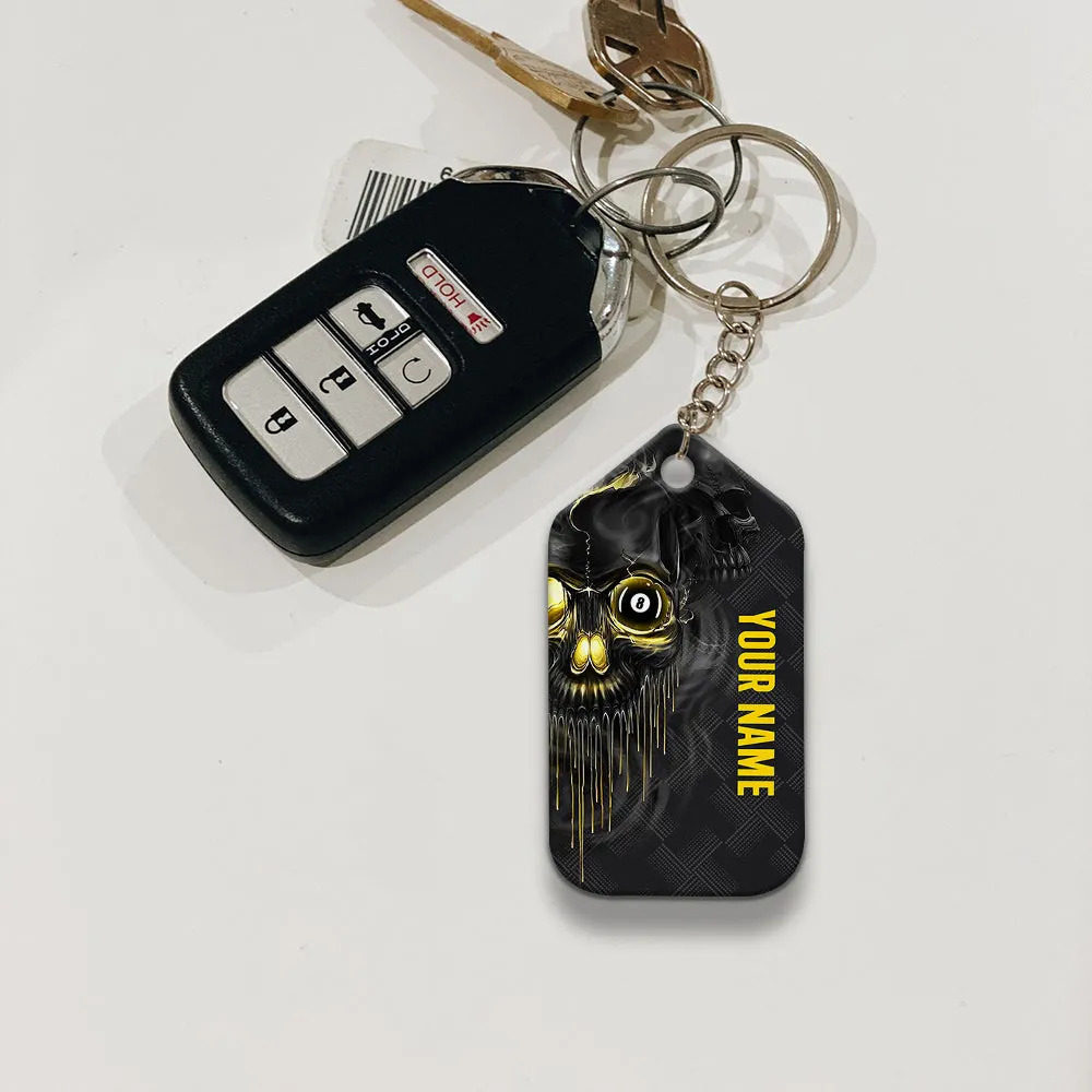 Pool Shut Up And Shoot Personalized Name 3D Keychain Gift For Billiard Players