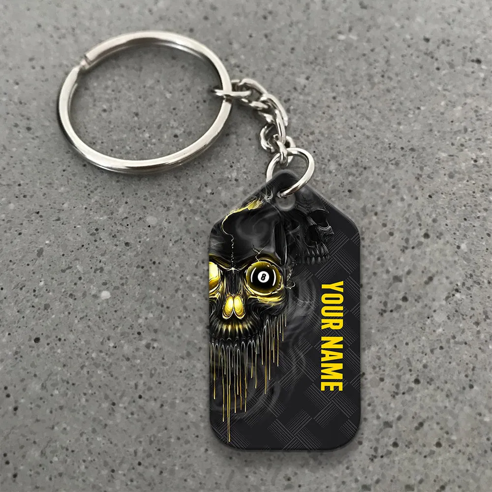 Pool Shut Up And Shoot Personalized Name 3D Keychain Gift For Billiard Players
