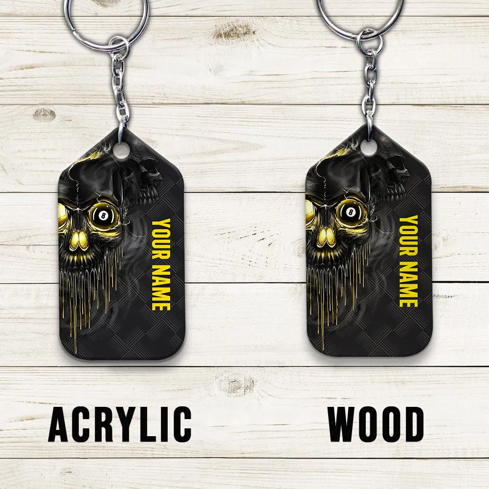 Pool Shut Up And Shoot Personalized Name 3D Keychain Gift For Billiard Players
