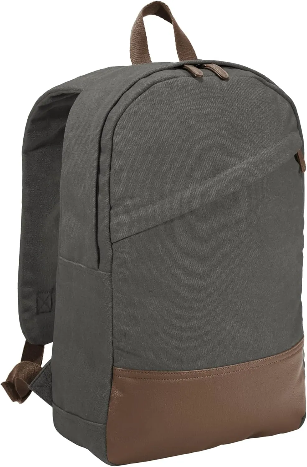 Port Authority Cotton Canvas Backpack. BG210, Dark Smoke Grey, OSFA