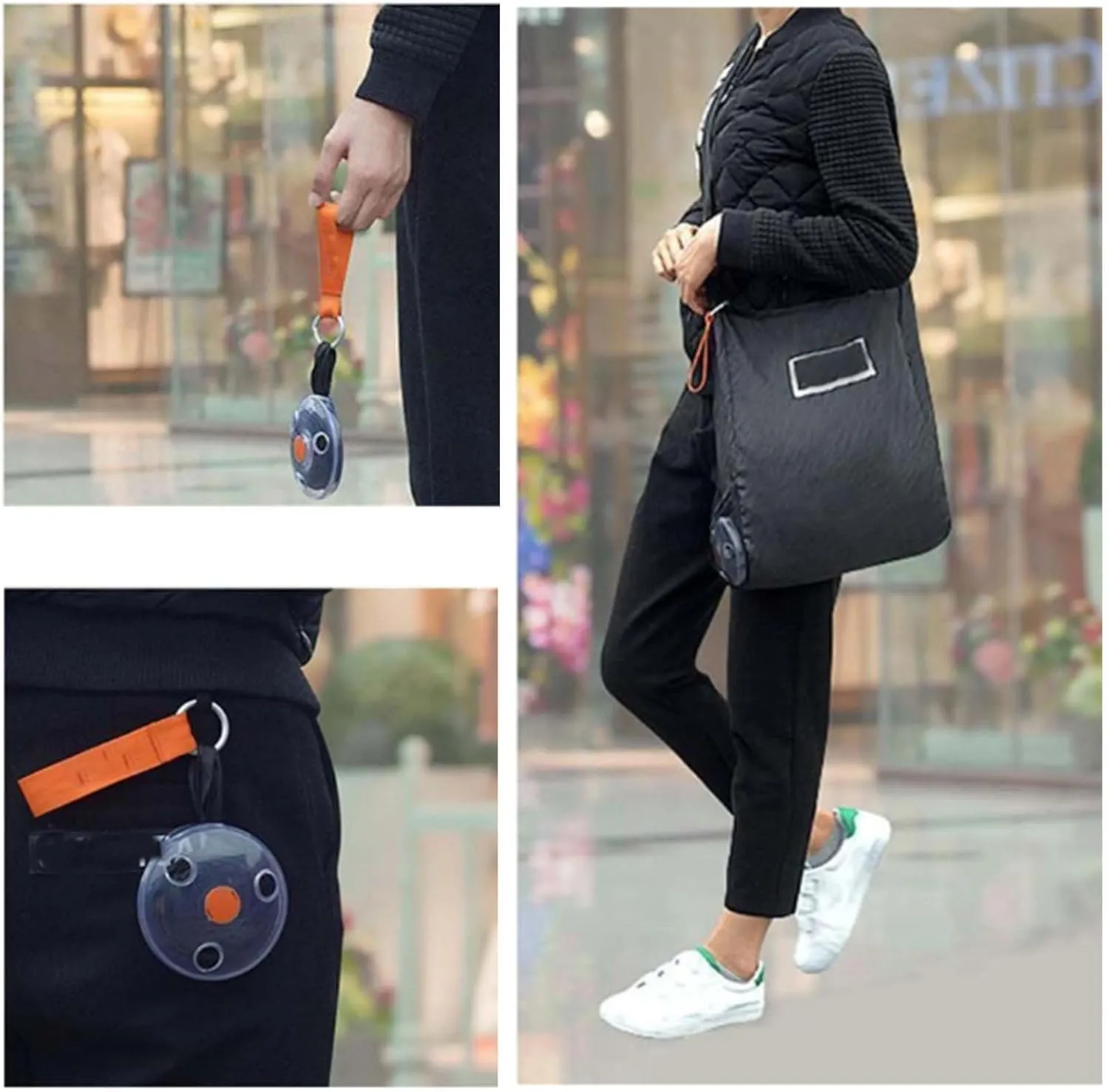 Portable Folding Shopping Bag To Roll Up, Telescopic Reusable Grocery Foldable Shopping Shoulder Bags fits Pocket