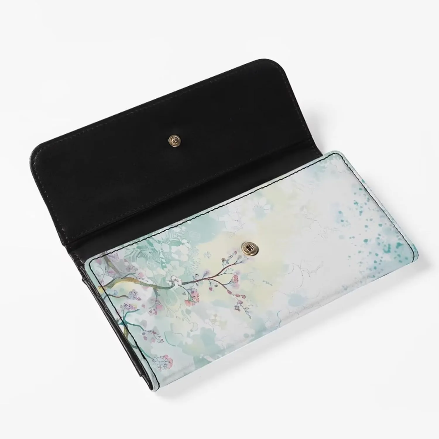 Print Owls Long Clutch Wallet for Ladies Girls Luxury Women's RFID Blocking Tri-fold Leather Wallet Travel Purse Big Capacity Phone Holder Coin Zip Pocket Mini Handbag