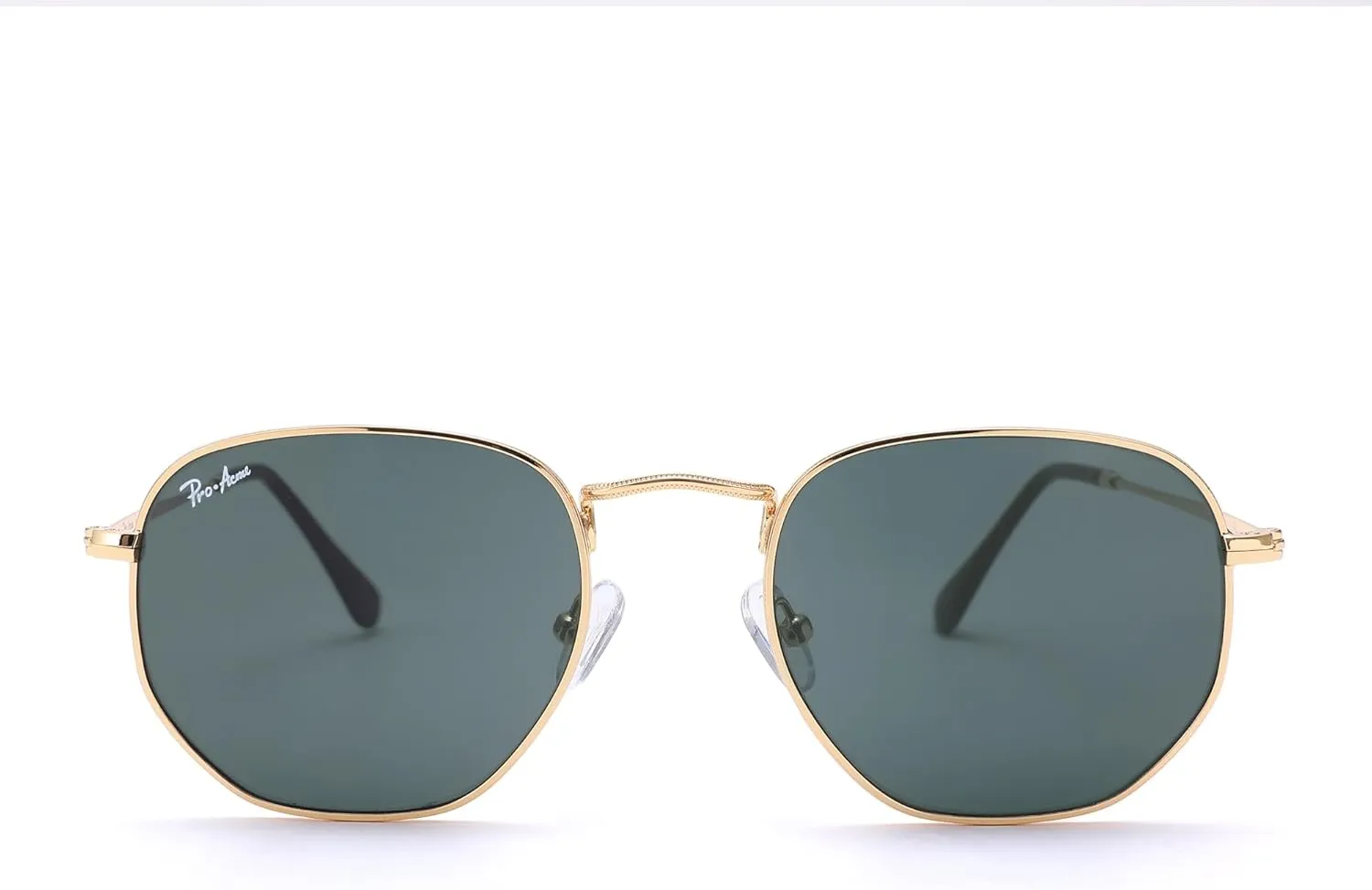 Pro Acme Small Square Sunglasses for Women Men 100% Real Glass Lens Hexagonal Frame