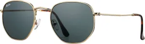 Pro Acme Small Square Sunglasses for Women Men 100% Real Glass Lens Hexagonal Frame