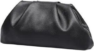PU Leather Pleated Evening Bag European American Women Clutch Purses