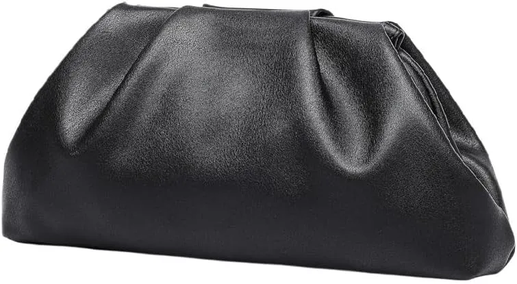 PU Leather Pleated Evening Bag European American Women Clutch Purses