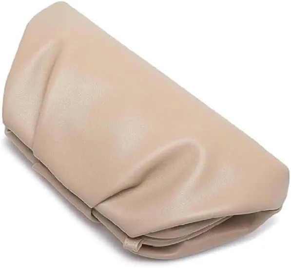 PU Leather Pleated Evening Bag European American Women Clutch Purses