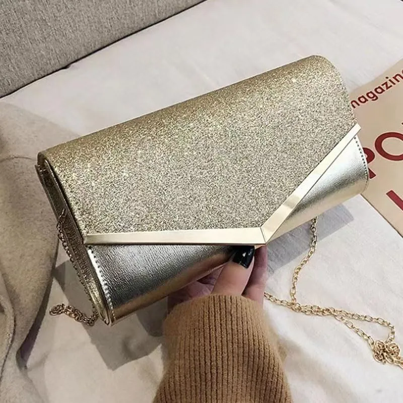 PU Leather Square Evening Bag Women Versatile Clutch Purses