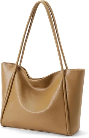 PU Leather Tote Bag for Women Shoulder Bag Lightweight Travel Handbag for Daily Use, Work, and Shopping