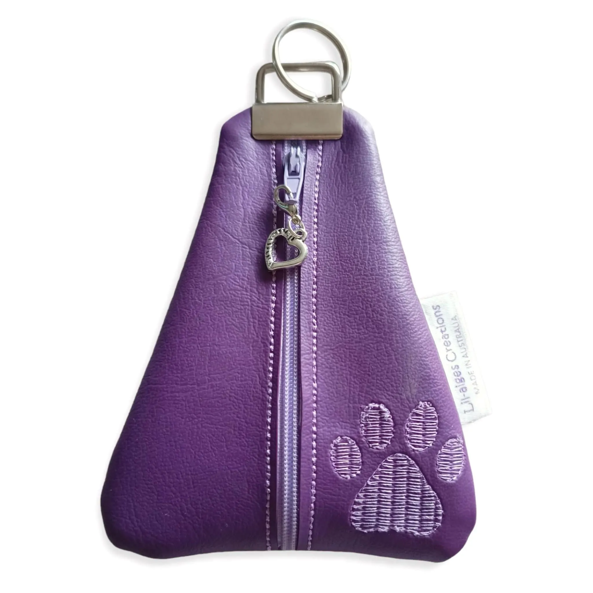 Purple Paw Print Coin Purse