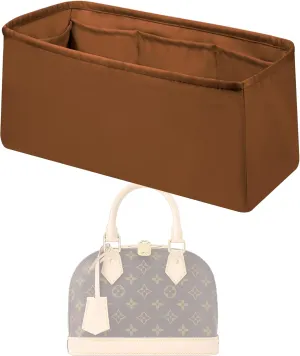 Purse Handbag Silky Organizer Insert Keep Bag Shape Fits LV Alma BB/PM/MM bags, Luxury Handbag Tote Lightweight Sturdy(Alma PM,Gold)