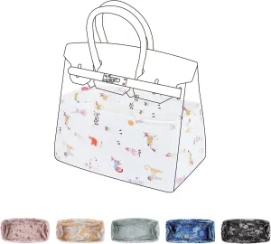 Purse Organizer Insert Fits Birkin 25/30/35/40 bags, Lightweight Bag Shaper Liner for Women Luxury Handbag Tote, Soft Inner Bag (BK30, Cat Paradise)