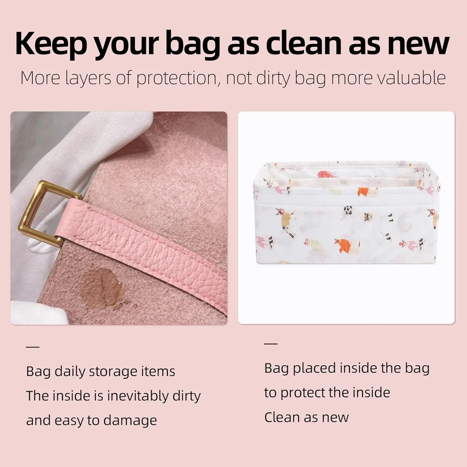 Purse Organizer Insert Fits Birkin 25/30/35/40 bags, Lightweight Bag Shaper Liner for Women Luxury Handbag Tote, Soft Inner Bag (BK30, Cat Paradise)