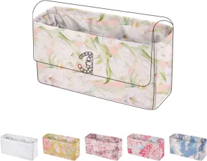 Purse Organizer Insert Fits Chanel Woc bags, Lightweight Bag Shaper for Women Luxury Handbag Tote, Soft Inner Bag (Chanel Woc, French Tulips)