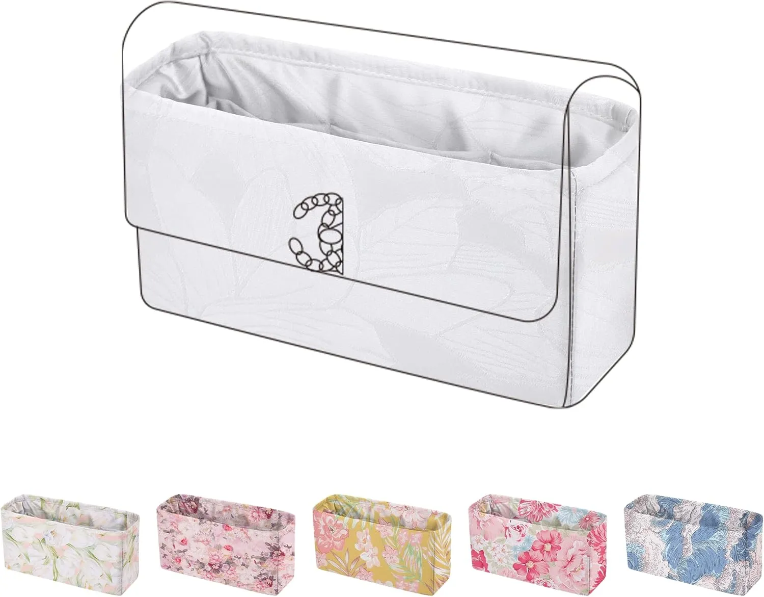 Purse Organizer Insert Fits Chanel Woc bags, Lightweight Bag Shaper for Women Luxury Handbag Tote, Soft Inner Bag (Chanel Woc, Snowflake)