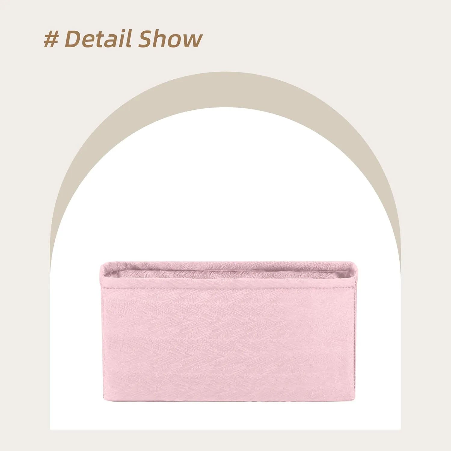 Purse Organizer Insert Fits Extra Pocket L19/L27, Lightweight Bag Shaper for Women Luxury Handbag Tote, Soft Inner Bag(L19,Pink)