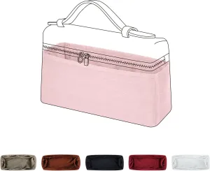 Purse Organizer Insert Fits Extra Pocket L19/L27, Lightweight Bag Shaper for Women Luxury Handbag Tote, Soft Inner Bag(L19,Pink)