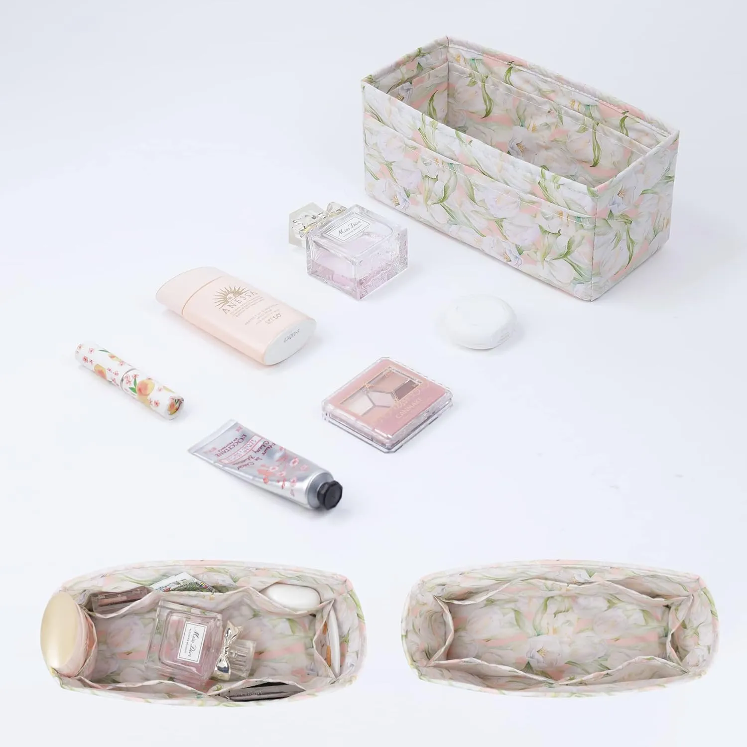 Purse Organizer Insert Fits Lindy 19/26/30/34 bags, Lightweight Bag Shaper Liner for Women Luxury Handbag Tote, Soft Inner Bag (LD26, French Tulips)
