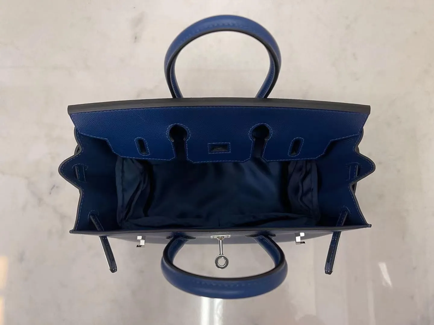 Purse Organizer Insert for Birkin 25/30/35/40, Satin Bag Insert Compatible with Hermes, Lightweight and Soft Touch Inner Bag for Women Luxury Handbags, Multicolor Options(Blue electric, BK25 Sellier)