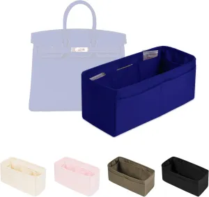 Purse Organizer Insert for Birkin 25/30/35/40, Satin Bag Insert Compatible with Hermes, Lightweight and Soft Touch Inner Bag for Women Luxury Handbags, Multicolor Options(Blue electric, BK25 Sellier)