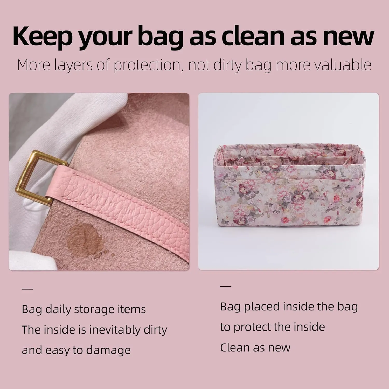 Purse Organizer Insert for Lindy 19/26/30/34 bags, Lightweight Bag Shaper for Women Luxury Handbag Tote, Soft Inner Bag Organizer(LD26, Kaleidoscope)