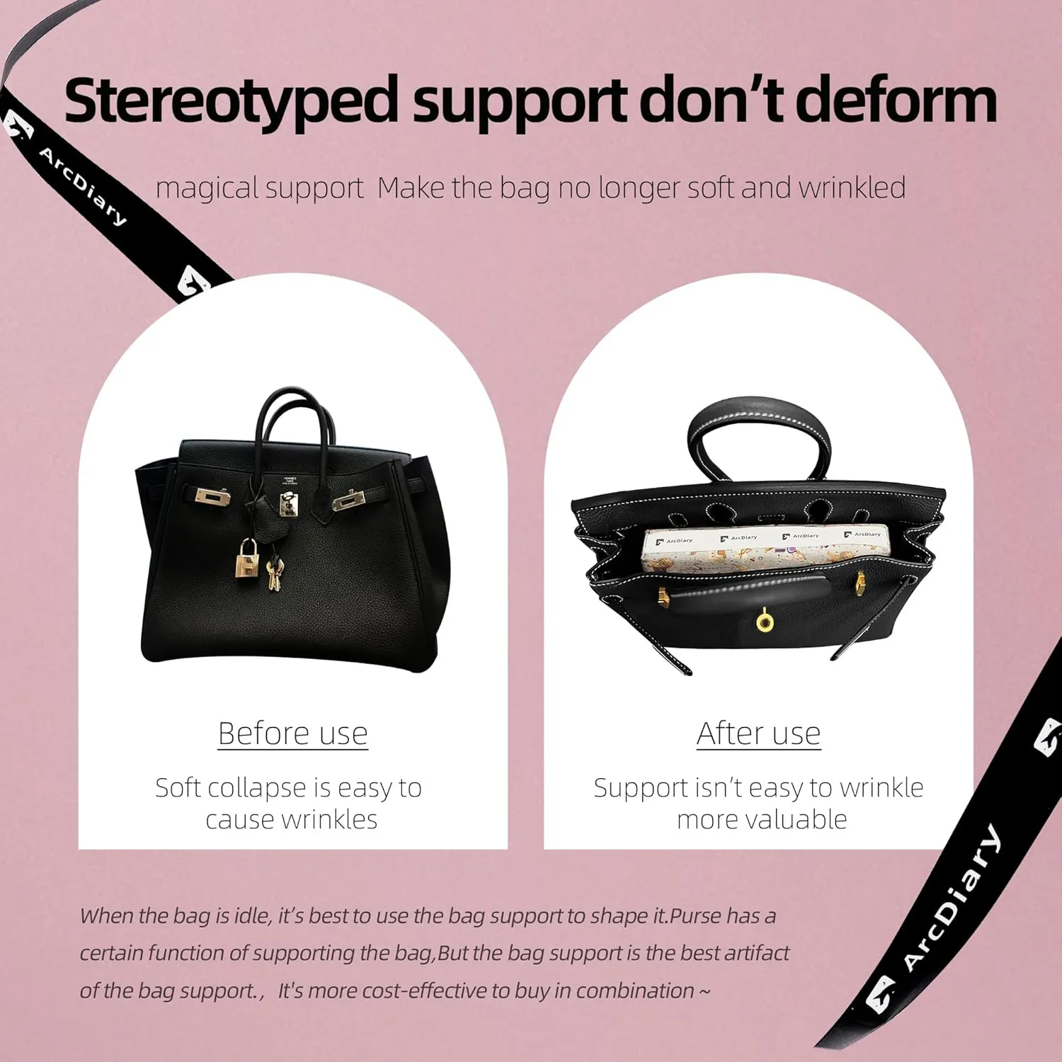 Purse Pillow Insert for Chanel Classic Flap Bags, Memory Foam Bag Pillow, Luxury Handbag Tote Shaper, Keep Bag in Shape (CF Mini 20, Blooming)