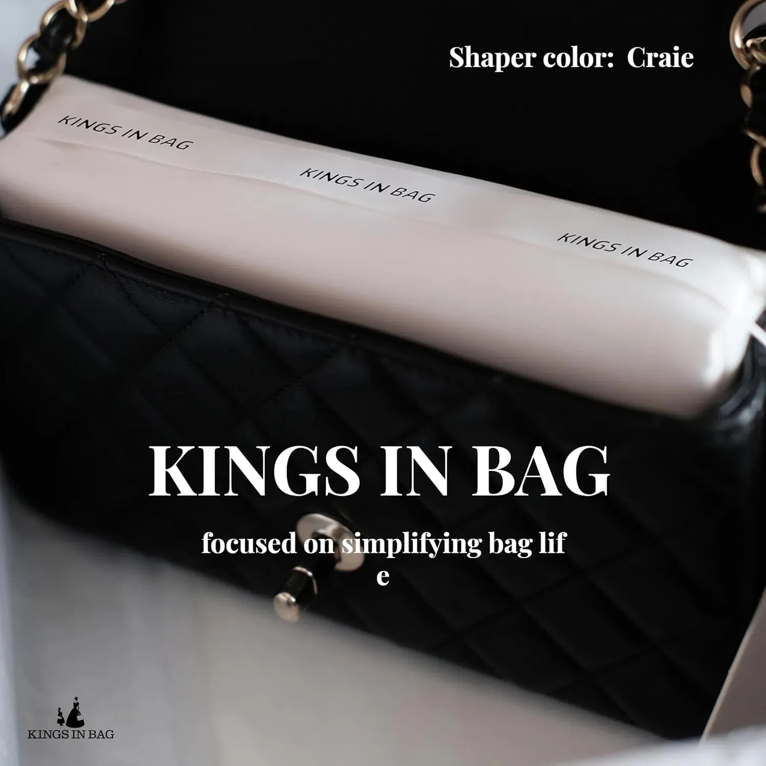 Purse Shaper Pillow Insert for Chanel Flap Bags, Luxury Bag Shaper with Lightweight Satin, Fits Chanel Classic Flap Medium 25, Satin Surface with Memory Foam Inner (Craie, CF Medium)