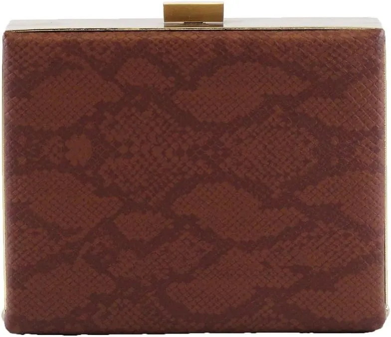 Python Print Box Clutch Minaudiere