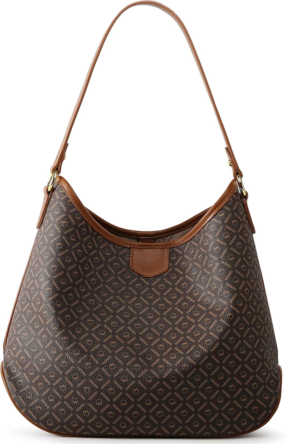 Queenoris PVC Tote Bag for Women, Top-handle Shoulder Handbag Large Capacity Designer Retro Pureses