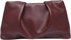 QWINEE Women's Woven Evening Bag Elegant Clutch Purse Square Faux PU Leather No Strap Handbag Magnet Retro Vintage Clutch Bag