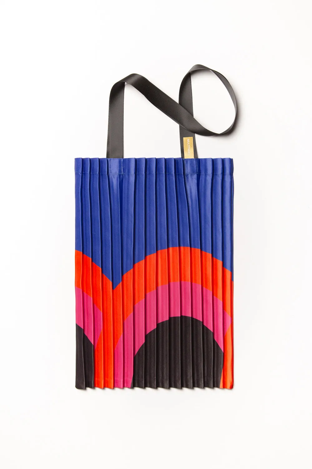 Rainbow Satin Pleated Bag