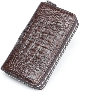 Real Crocodile Backbone Skin Men's Wallet Genuine Alligator Leather Luxury Purses Clutch Bag for Men