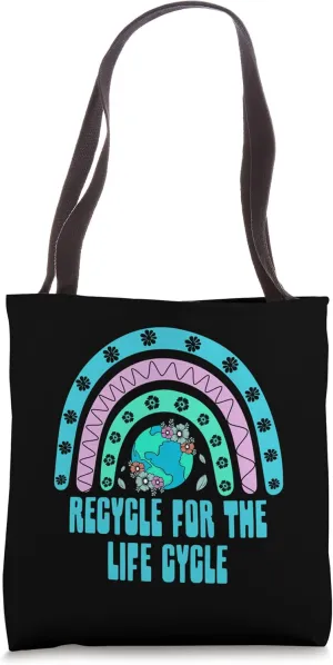 Recycle for the Life Cycle Sustainable Ecology Zero Waste Tote Bag