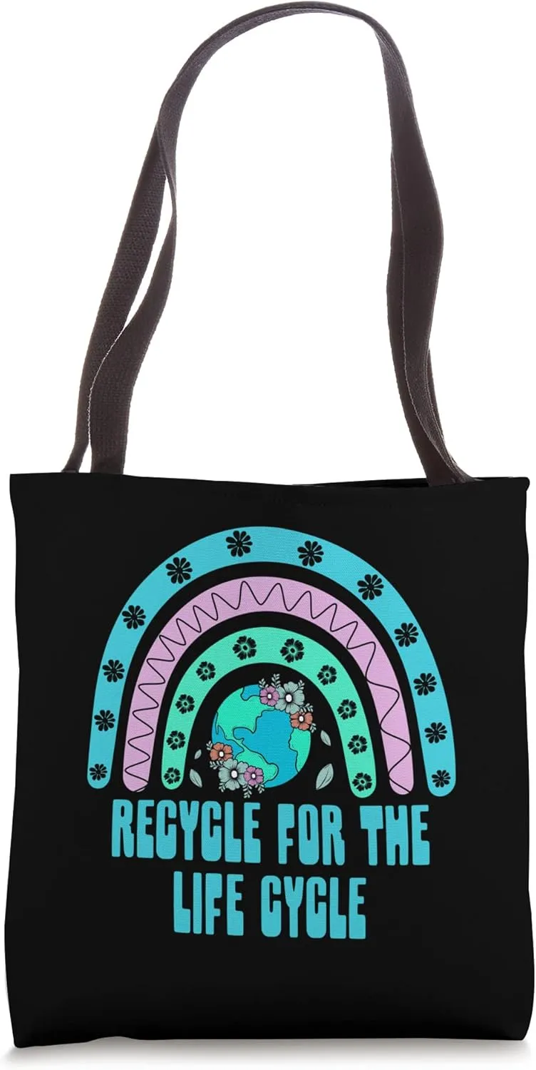 Recycle for the Life Cycle Sustainable Ecology Zero Waste Tote Bag