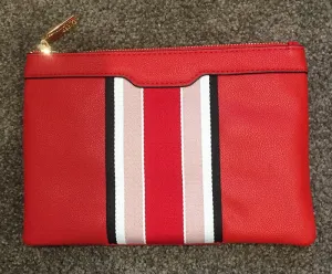 Red Stripe Clutch
