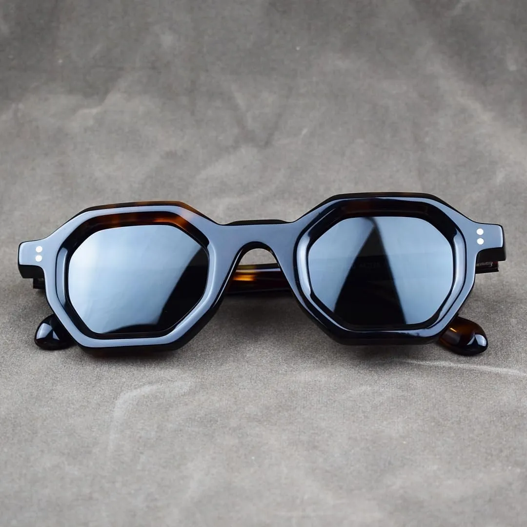 Retro Solid Polarized Square Acetate Vintage Spring Hinges Sunglasses Eyeglasses Frames Unisex for Men Women