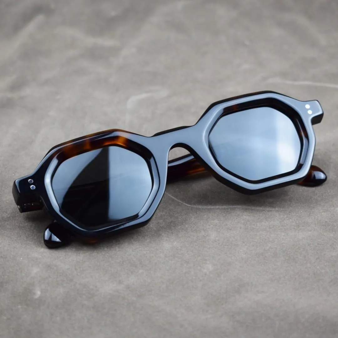 Retro Solid Polarized Square Acetate Vintage Spring Hinges Sunglasses Eyeglasses Frames Unisex for Men Women