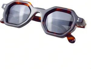 Retro Solid Polarized Square Acetate Vintage Spring Hinges Sunglasses Eyeglasses Frames Unisex for Men Women