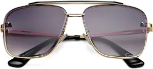 Retro Square Aviator Gradient Sunglasses Fashion Trendy Costume Eyewear Tony Stark Sun Glasses for Men Women