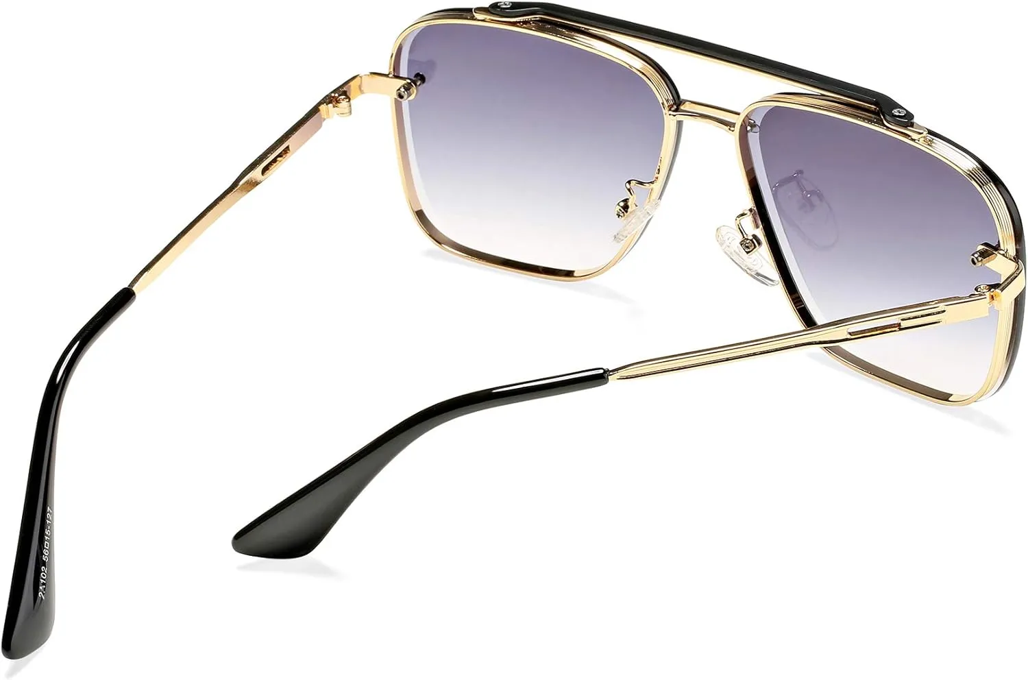 Retro Square Aviator Gradient Sunglasses Fashion Trendy Costume Eyewear Tony Stark Sun Glasses for Men Women