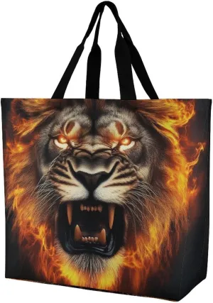 Reusable Grocery Bag for Women, Portable Large Shopping Storage Bag Casual Shoulder Handbags