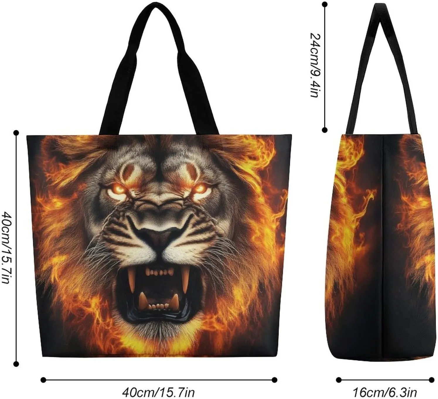 Reusable Grocery Bag for Women, Portable Large Shopping Storage Bag Casual Shoulder Handbags